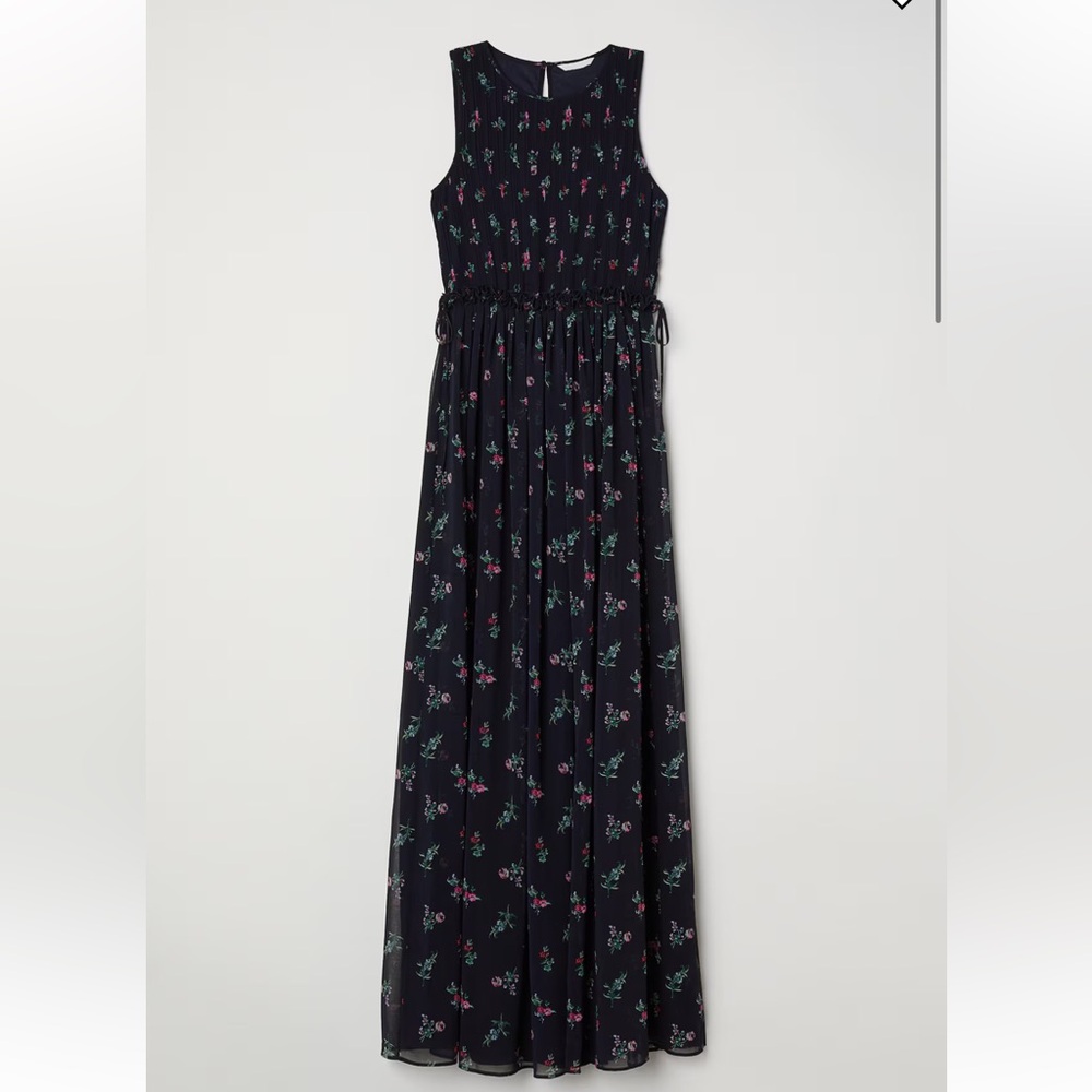 H&M Long Chiffon Floral Dress
